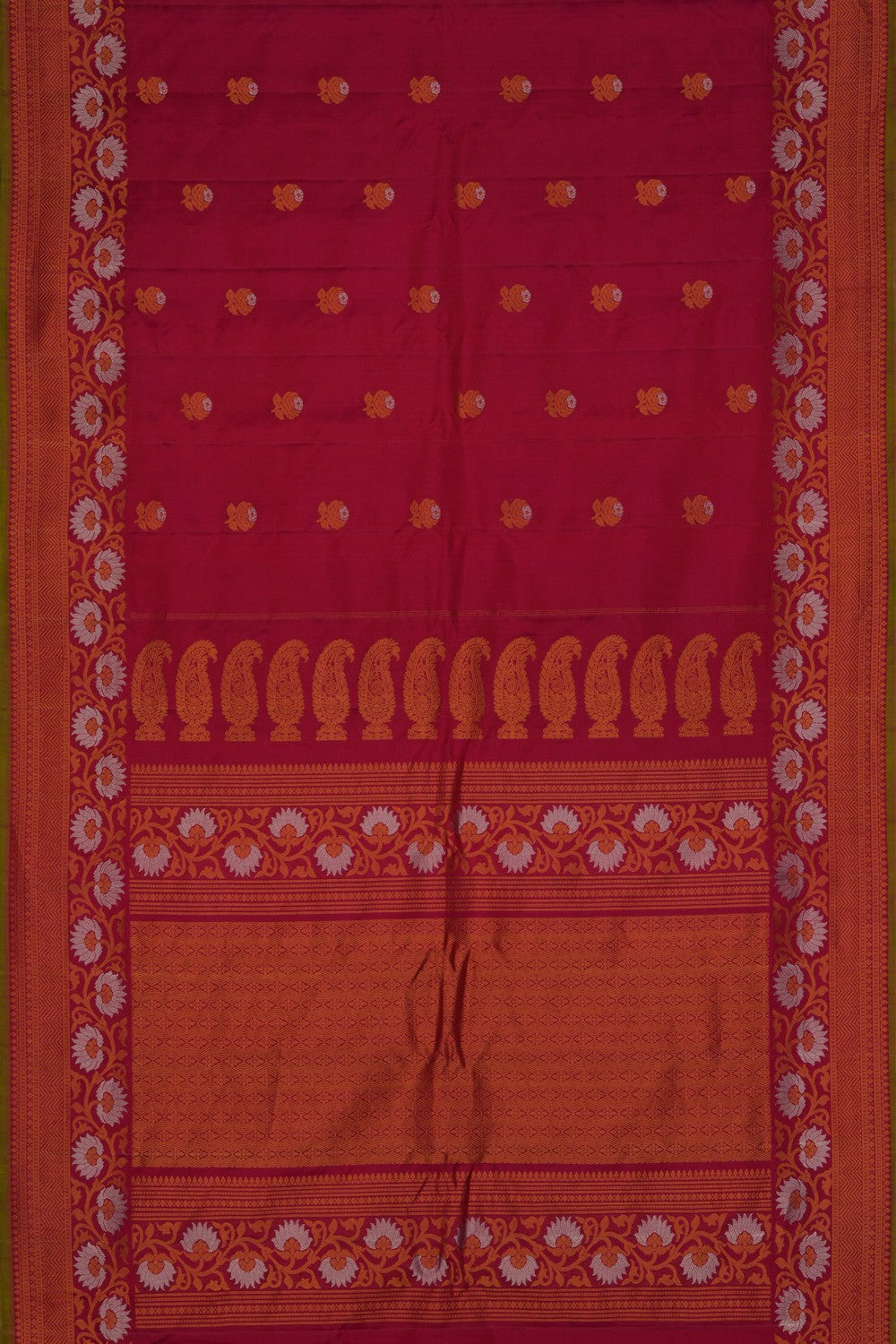 Image of Gadwal Silk Pink Saree